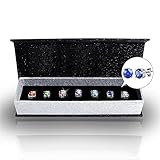 R-timer Womens Swarovski Elements Crystal Stud Earrings Set of 7 Pairs 18K White Gold Plated Earrings