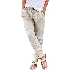 JIOEEH Cargo Pants Drawstring Back Elastic Waist