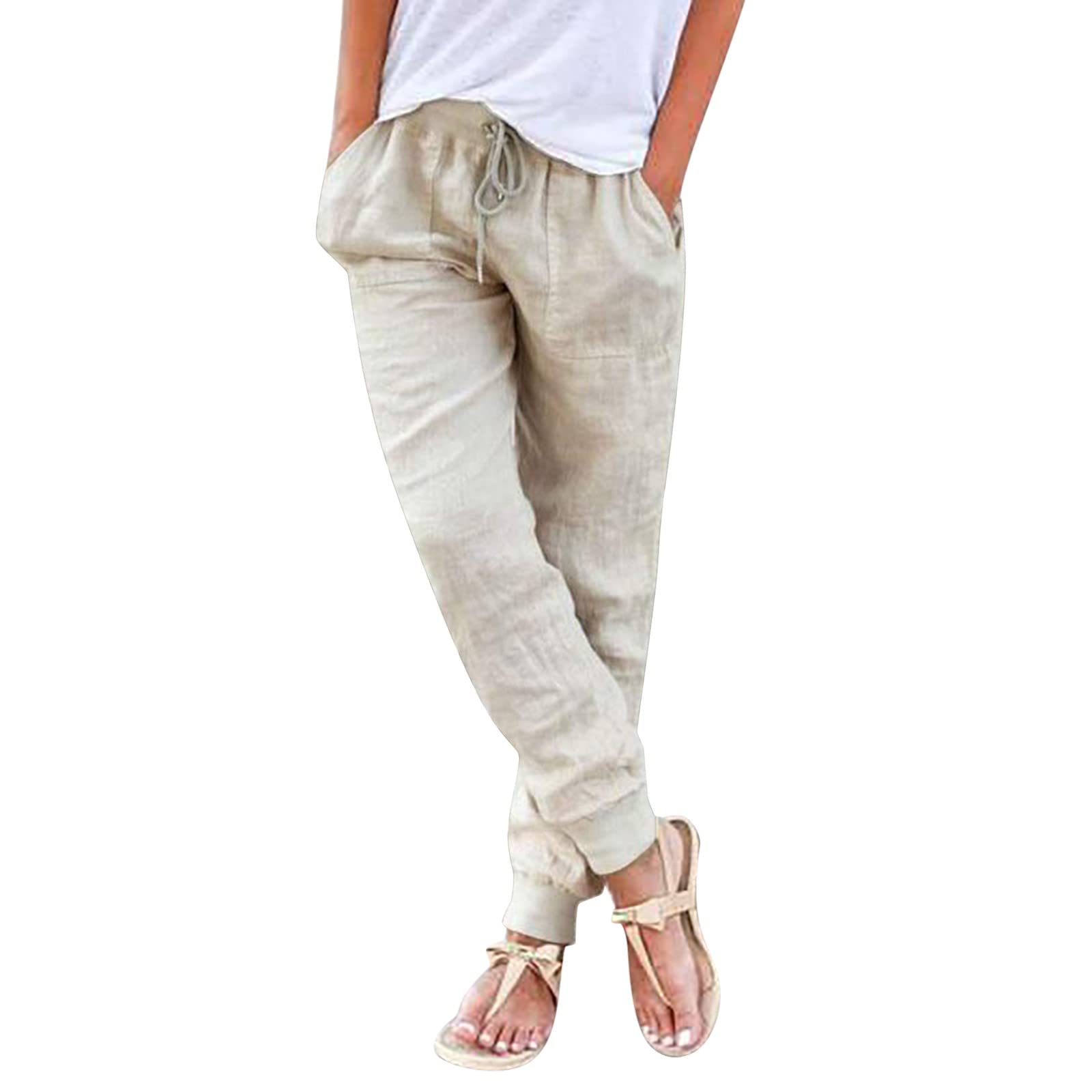 Leggings Drawstring Back Elastic Waist black capris