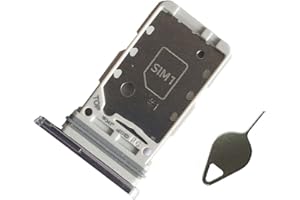 HQB-STAR Galaxy S21 S21 Plus S21 Ultra Dual SIM Card Tray Holder Slot Replacement Parts for Samsung Galaxy S21 S21+ Plus S21 Ultra 5G + Eject Pin (Phantom Silver)