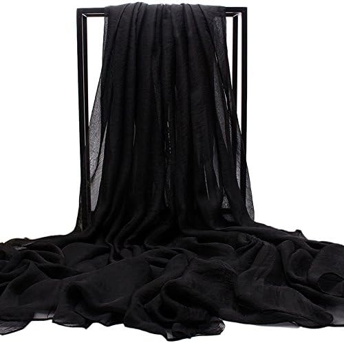Oversized Solid Color Scarf Soft Chiffon Sarong Wrap Beach Shawl Towel