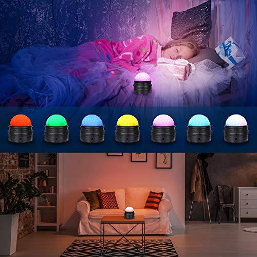 Disco Lights Party Lights,SOLMORE LED Disco Ball Night Lamp Disco Ball Light DJ Light 3W RGB Projection Night Light Sound Activated Strobe Light with Remote for KTV Birthday Kids Dance Bedroom