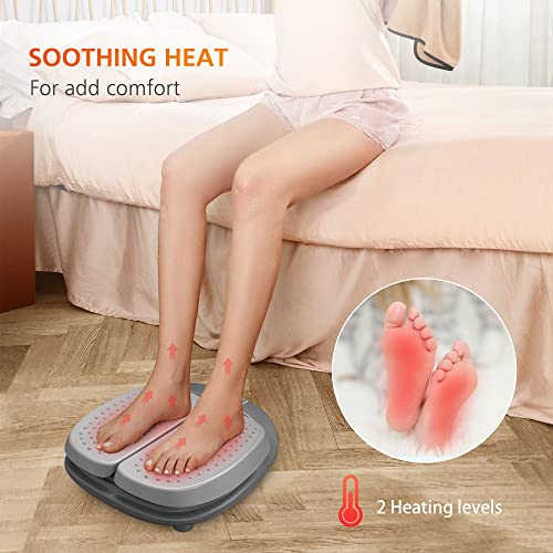 Snailax Vibration Foot Massager with Heat,Remote Control,3 Levels Vibration Intensity & 3 Massage Modes,Electric Deep Tissue Foot Legs Back Massager Machine, Gifts for Women/Men/Mom/Dad(Grey)