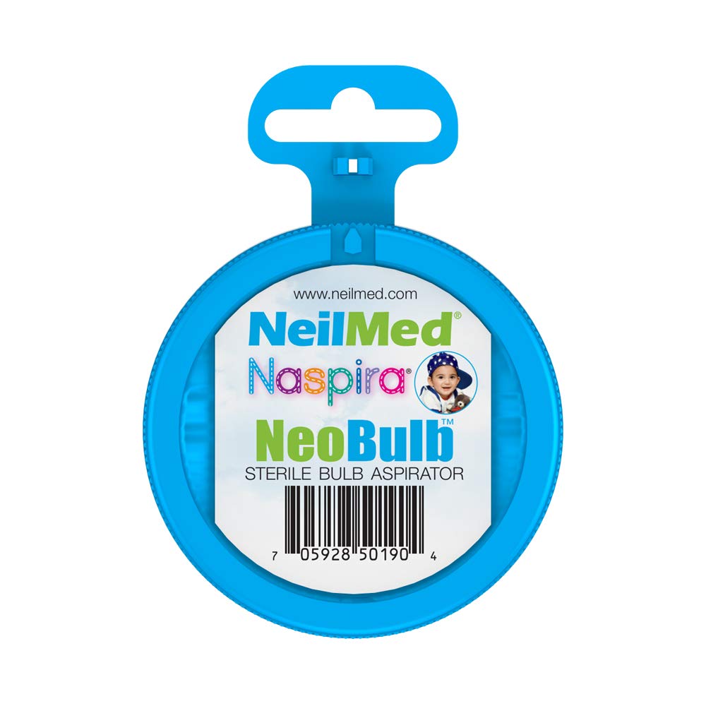 NeilMed NeoBulb Sterile Oral-Nasal Bulb Aspirator, Doctor Developed, Food Grade Silicone, Ready to Use in Labor & Delivery, Nurseries and at Home