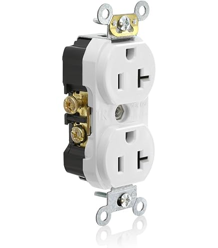 200-Pack White 20A Commercial Grade Duplex Receptacles | Standard Electrical Outlets