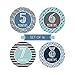 Hadley Designs 16 Monthly Baby Milestone Stickers Boy-Blue Baby Monthly Milestone Stickers for Baby Boy
