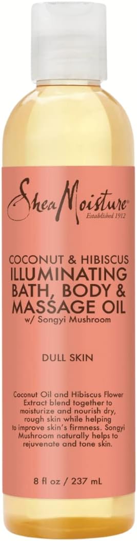 SheaMoisture Coconut Hibiscus Bath Body Massage Oil 8 oz Firming Toning Organic