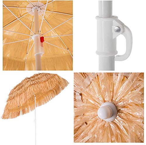Outskirts Thatch Patio Tiki-Regenschirm, Sonnenschirm-Strohschirm im hawaiianischen Stil in natürlicher Farbe - kippbar… – Bild 4