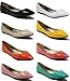 Walstar Women's Classic Pointy Toe Ballet PU Slip On Patent Leather Flats
