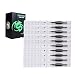 Dragonhawk 60 Counts Black Disposable Tattoo Tubes with Matching Assorted Pre-sterilized Tattoo Needles (60Pcs)