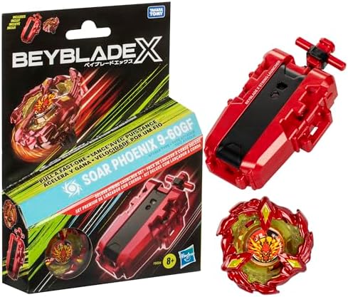 Hasbro Beyblade X Soar Phoenix 9-60GF Deluxe Line Starter Set, with 1 ...