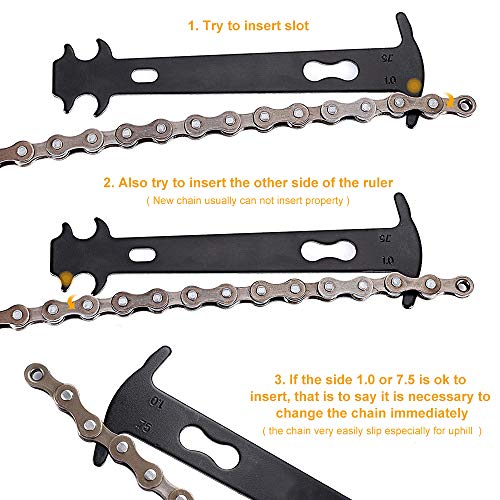 AutoWT Bicycle Chain Repair Tool Kit, Cycling Bike Master Link Pliers Remover & Chain Breaker Splitter Cutter & Chain Wear Indicator Checker & Reusable Missing Connector for 6/7/8/9/10 Speed Chain