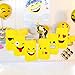 Emoji Paper Bags Gift Bags with Thank-You Stickers for Kids Birthday Party Supplies Pack of 24(Bags)