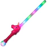 Light Up Pink Unicorn Saber Sword for Girls with Flashing LED Lights