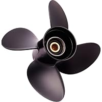 Solas Amita 4-Blade Aluminum Propeller - 10" Diameter X 13 Pitch, Right Rotation, For Johnson/Evinrude 20-35HP