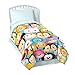 Jay Franco Tsum Mash Up Teal Flannel/Silk Touch Measures 62 x 90 inches, Kids Bedding Features-Fade Resistant Super Soft Fleece-(Official Disney Product), Multi Faces Blanket