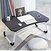Laptop Bed Tray Table, Foldable Lap Desk Stand, Multifunction Lap Tablet with Slot and Cup Holder, Bed Tray Laptop Desk…