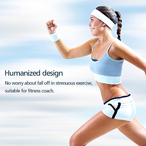 XIAOKOA 2.4G Wireless Microphone Fitness Headset Microphone, Waterproof Mic for Voice Amplifier, Recording, Fitness, Coach, Stage Performance, Speaker - Thumbnail 3