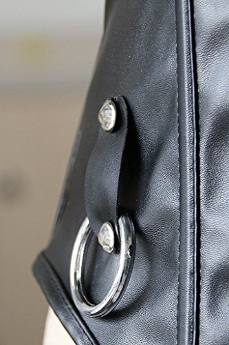 YIANNA-Steampunk-Punk-Rock-Faux-Leather-Buckle-up-Corset-Bustier-Basque-Top