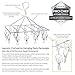 Pro Chef Kitchen Tools Laundry Drying Rack - Rectangle Hanging Clothes Dryer with 18 Clothes Pins - Hangers with Clips - Retractable Clothesline - Mitten Drying Rack - Indoor Outdoor Laundry Hanger