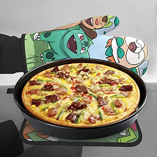 Xiaoxian Pokemon 9 Hittebestendige keukenovenhandschoenen, ovenhandschoenen en potdekselhandschoenen, veilig om te koken… - Image 8