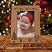 KATE POSH My 1st Christmas Picture Frame, My First, Baby's 1st Christmas, New Baby, Santa & Me Engraved Natural Wood Photo Frame (5x7-Vertical - Classic)