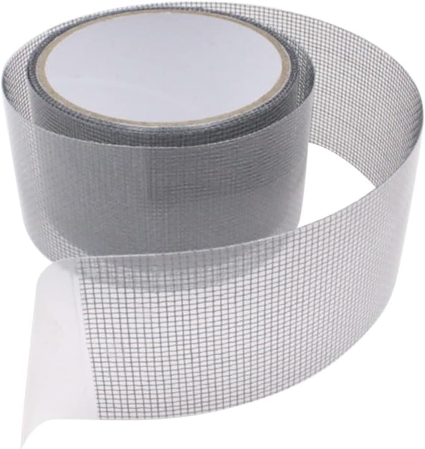 Homoyoyo Grey Screen Repair Tape 50mm x 2m - Window Mesh Fix Self-Adhesive