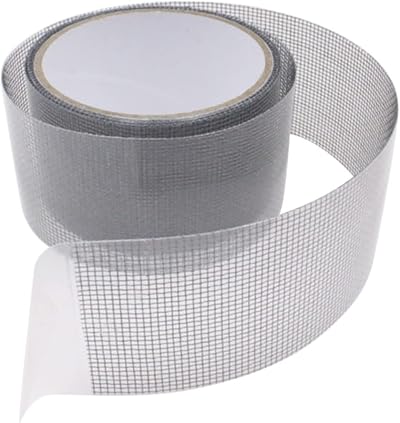 Homoyoyo Grey Screen Repair Tape 50mm x 2m - Window Mesh Fix Self-Adhesive