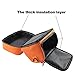 NEX Lunch Bag Double Cooler Carry Bag Insulated Tote Large Capacity with Adjustable Shoulder Strap and Zip Closure Travel Lunch Tote(Orange)