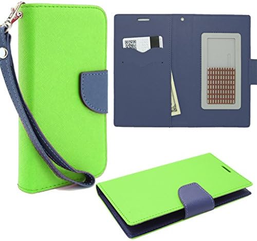 HJ POWER[TM] Xiaomi Mi 4i CT2 Leather PU WALLET POUCH Cover + [Free HJ POWER Stylus] WPUNI5CT2-Blue Green
