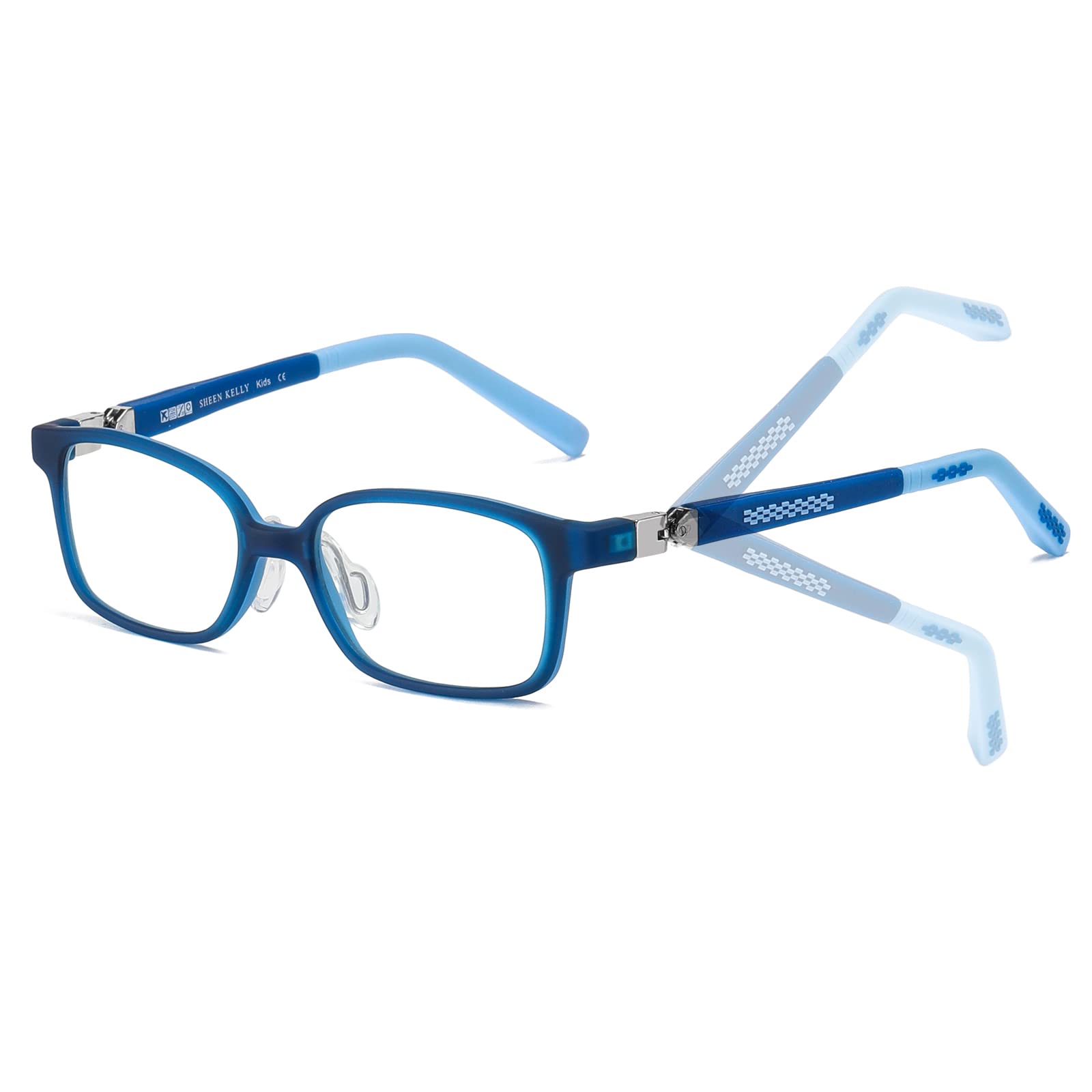 SHEEN KELLY 360° Adjust | Kids Blue Light Blocking Glasses | Age 3-7 | for Computer/Gaming/Digital Eye Protection with Blue Light Filter Lens | TR90+Silicone Frame | Blue