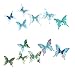 Roser Life Craft Butterflies,Decorative Artificial Butterfly Clips,Butterfly Decorations,Floral Butterflies,Handmade Vintage Ornament,Home Party Garden Outdoor Decor Blue Teal,Pack of 12