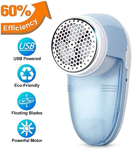 Uwinmo Portable Lint Remover for Clothes | Sweater Fabric Shaver Fuzz Remover | Electric Fabric Defuzzer | Eco Friendly & USB Rechargeable, Dual Protection, Easy Remove Fuzz, Lint, Pill