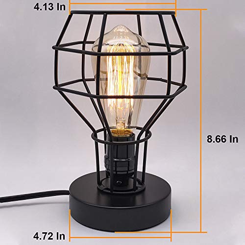 Industrial Table Lamp, E26 Edison Vintage Table Lamp Base, Metal