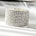 Bridal Rhinestone Stretch Bracelet Silver Tone - Ideal for Wedding, Prom, Party or Pageant