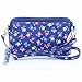 liangdongshop Women's 3 Layers Zipped Cell Phone Wrist Handbags Clutch Crossbody Purse Colorful (model 3)