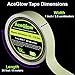 Glow in The Dark Fluorescent Tape 30' ft Length x 1 Inch Wide, Premium Quality Non-Toxic, 12 Hour Glow. Sticks Easily & Waterproof. Perfect for Home and Office use.