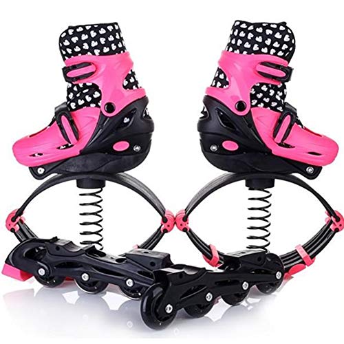FBEST Kangoo Jumps Kids Jumping Stilts Fitness Exercise Shoes Bouncing Weight Load Range 30-50KG,Red