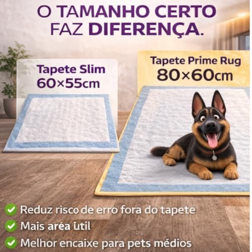 Tapete Higiênico Pet Prime Rug 80x60 Branco - 30 Unid - Camada Extra Seca e Atrativo Canino - Super Qualy