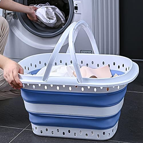 Haundry Collapsible Laundry Basket 42L Foldable Plastic Laundry
