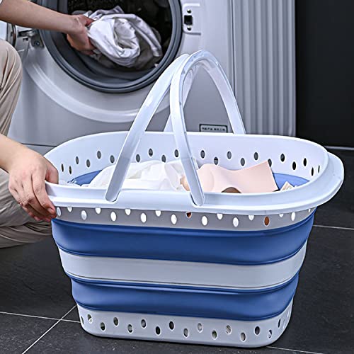 Haundry Collapsible Laundry Basket 42L Foldable Plastic Laundry