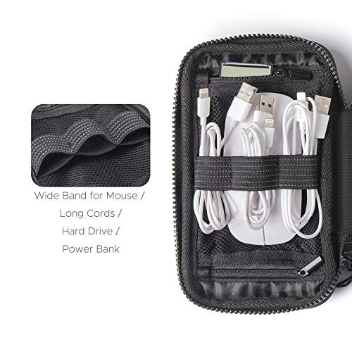 Comfyable Power Cord Holder Bag, Electronics Travel Organizer Case, Charger Cord Organizer, Electrical Cord Storage, Cable Wire Pouch, Black - Thumbnail 4