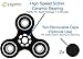 Exgreem NEW 2017 DIRT RESISTANT EDC Tri-Spinner Fidget Toy Smooth Surface Finish Ultra Durable 2-3 Min Spins Non-3D printed (one pack) (One White/green)