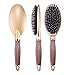 BIBTIM Boar Bristle Paddle Hair Brush for Men and Women, Designed for Wet, Dry, Thick, Thin, Curly and Straight Hair Detangling Brush(Golden)