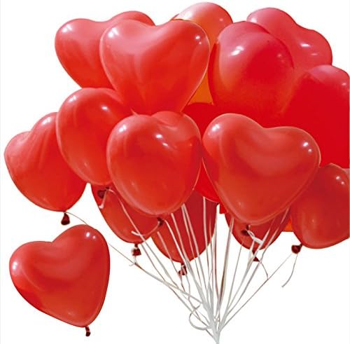 Amazon 風船 誕生日 飾り付け 飾り ハート ピンク バルーン ハートバルーン ハート型 ゴム風船 大容量 60個 結婚式 パーティー 36ｃｍ レッド 風船 バルーン おもちゃ