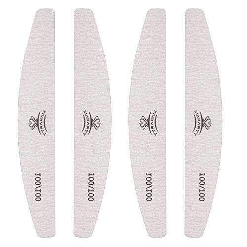 Makartt Zebra Nail File Washable Double Sided Emery Board 10 Pieces 100 100 Grit