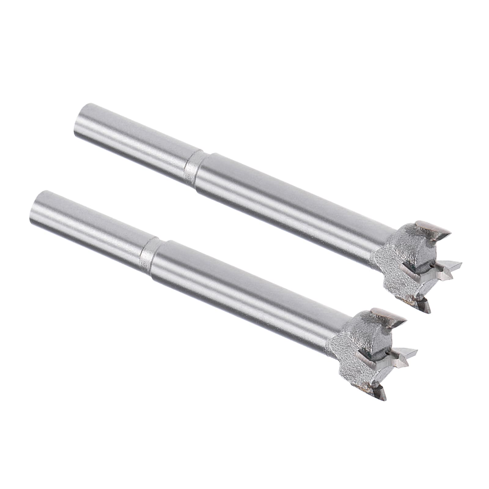 Kozelo 2pcs Forstner Drill Bits - [17mm] Tungsten Carbide Auger Opener for Wood Furniture Hinge Woodworking Use, Round Shank, Gray