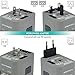 Travel Adapter China to USA- Power Plug Outlet - International Travel- w/4 USB Ports Work for 150+ Countries - 220 Volt Adapter - Type C A G I for UK Japan China EU Europe European SandGrey 1 pcs