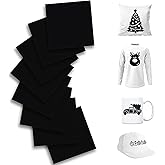 8Pcs Black Infusible Transfer Ink Sheets Bundle for Cricut Mug Press | 12x11.8Inch Pre-Inked Sublimation Transfer Paper for Poly Fabric/Coaster