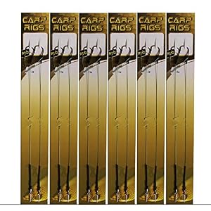 Lot De 12 Lignes De Pêche à La Carpe Avec Hameçons Barbelés Et émerillons Taille 11 12 13